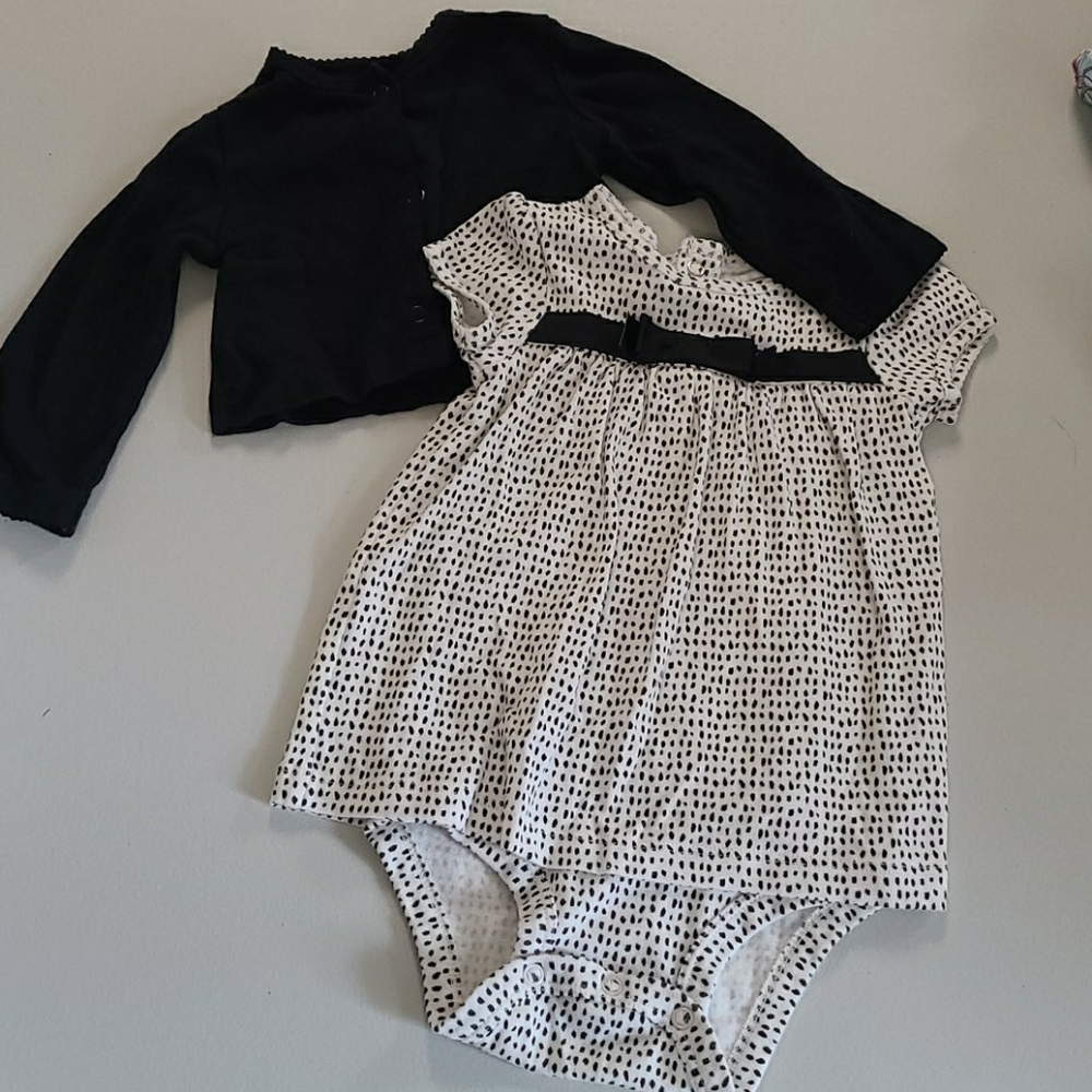 Dress with cardigan